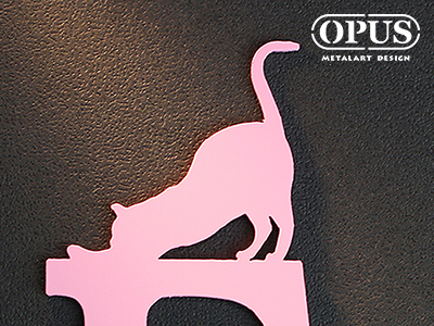OPUS 東齊金工 NEW 歐式鐵藝 壁飾掛勾 貓咪掛勾 字母掛勾 粉紅掛勾
