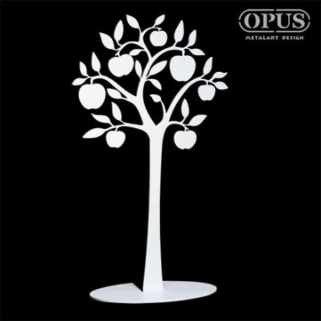 OPUS東齊金工 歐式鐵藝 蘋果樹飾品架 金屬首飾座 戒指項鍊架 桌面收納 造型擺飾 PI-Ap02W 優雅白
