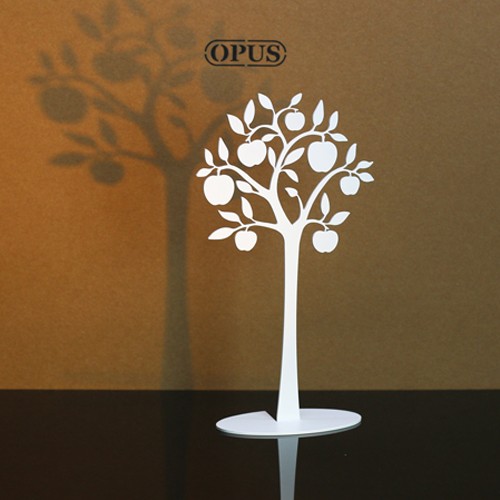 OPUS東齊金工 歐式鐵藝 蘋果樹飾品架 金屬首飾座 戒指項鍊架 桌面收納 造型擺飾 PI-Ap02W 優雅白